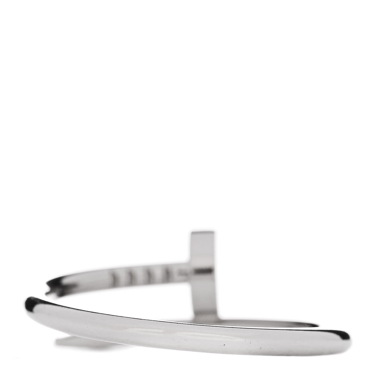 Cartier 18K White Gold Small Juste Un Clou Ring 55 7.25 3 of 5