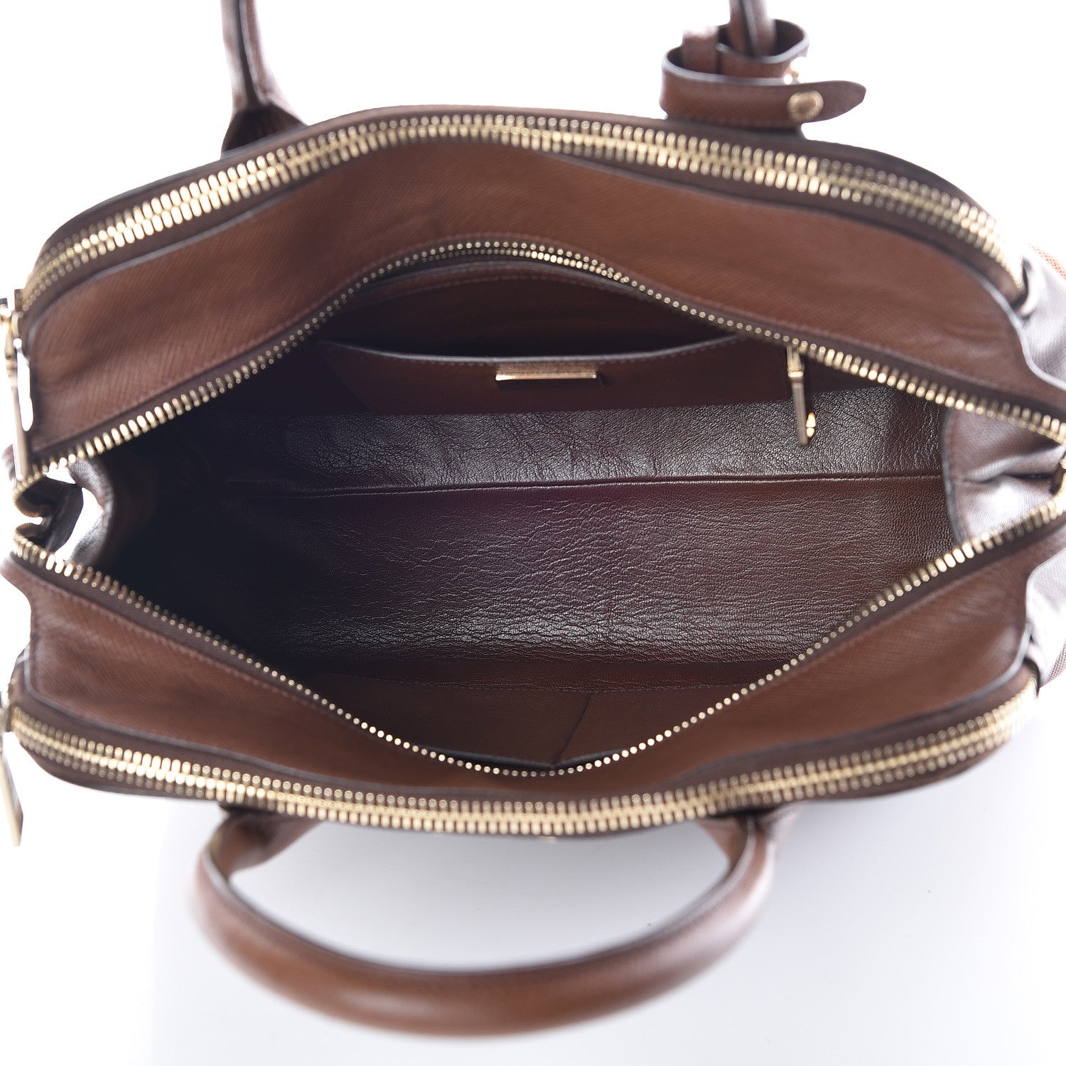 Prada Saffiano Cuir Top Handle Dome Tote Palissandro 7 of 19
