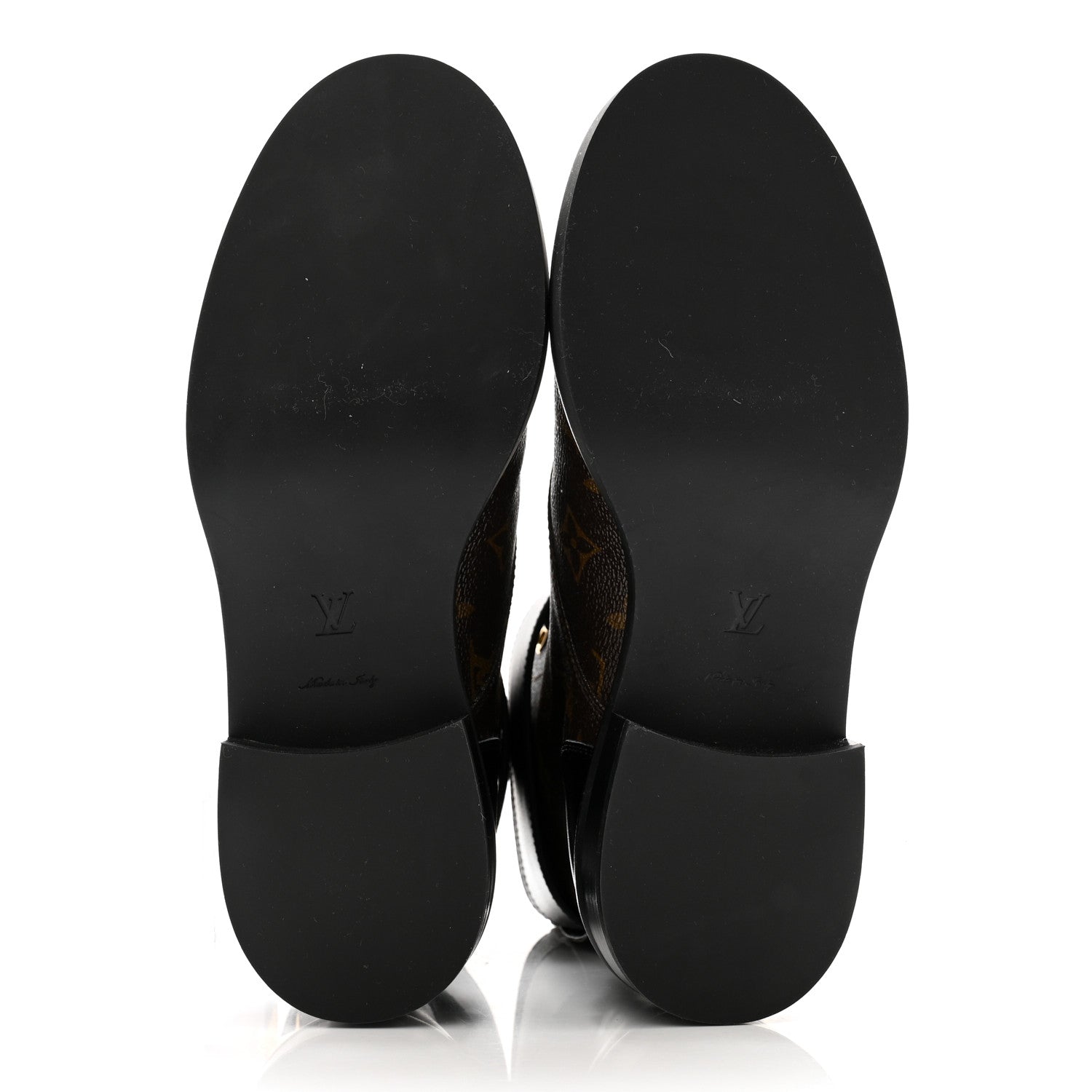 Louis Vuitton Calfskin Monogram Wonderland Flat Ranger Boots 38 Black 6 of 7