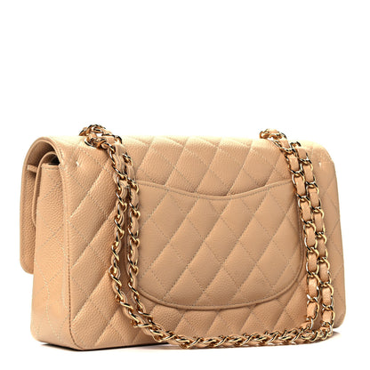 Chanel Caviar Quilted Medium Double Flap Beige 3 of 9