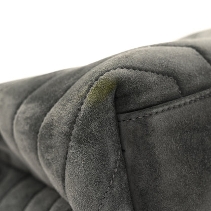 Saint Laurent Suede Y Quilted Monogram Medium Loulou Chain Satchel Storm 10 of 10