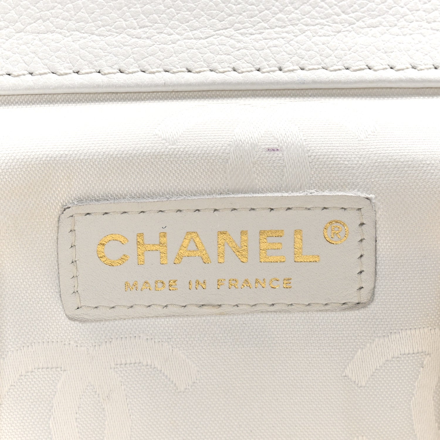 Chanel Calfskin Multicolor Stitch Tote White 6 of 12