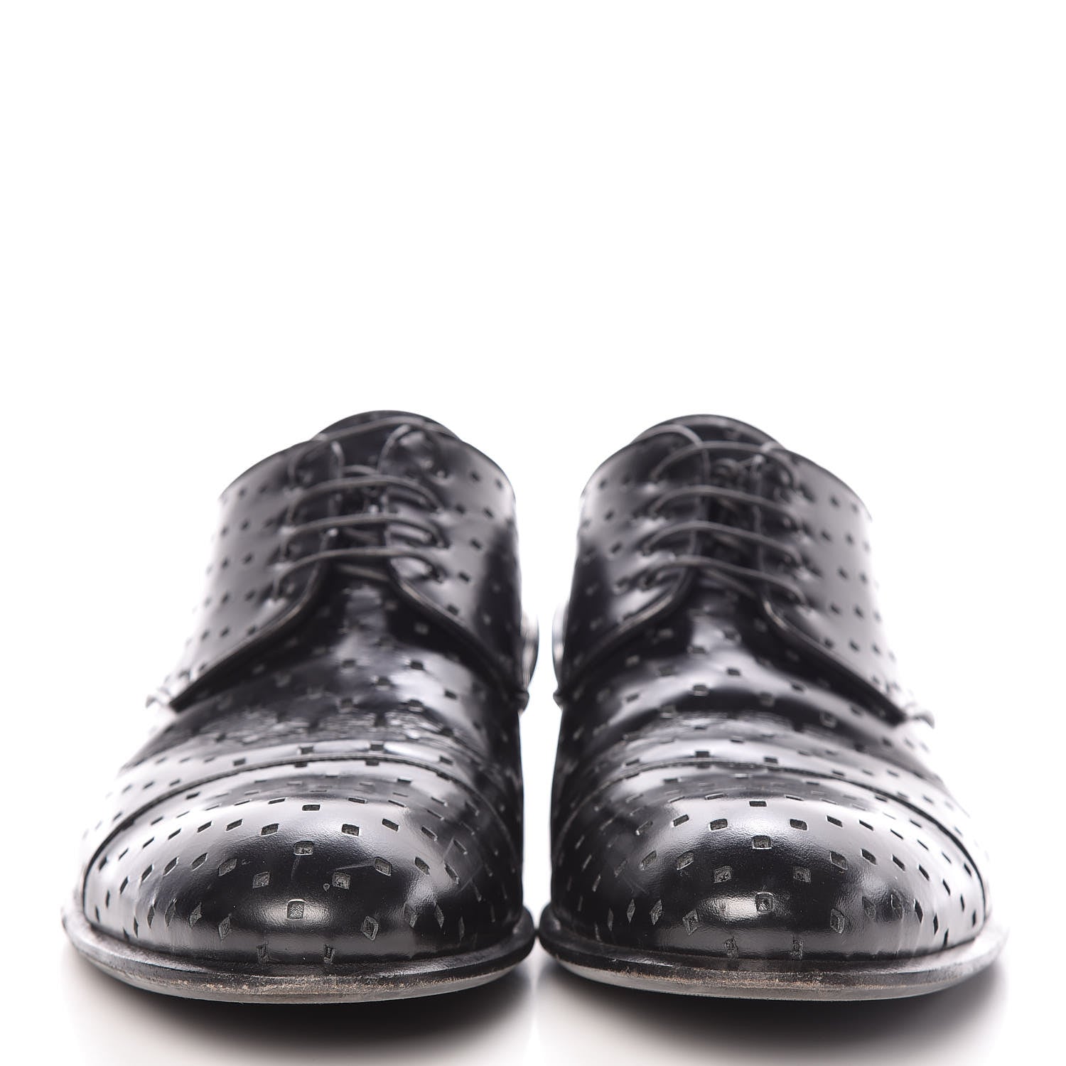 Louis Vuitton Calfskin Mens Mulholland Derby Lace Up Shoes 8 Black 2 of 13