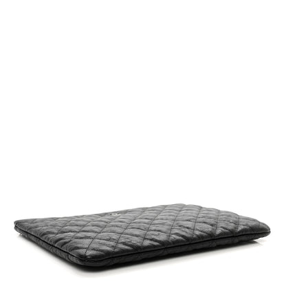 Chanel Crumpled Calfskin Quilted Medium Cosmetic Case So Black 4 of 7