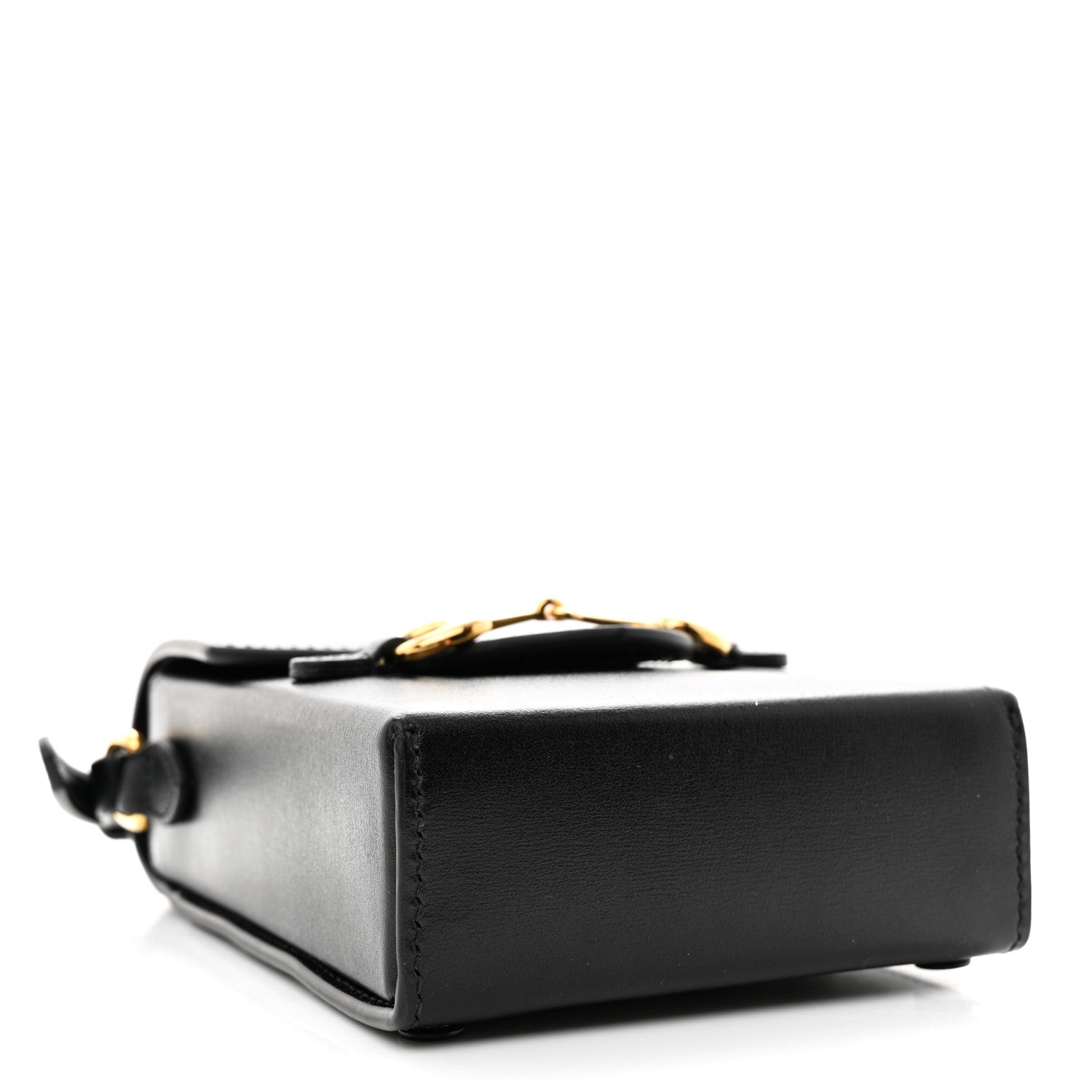 Gucci Boarded Plutone Calfskin Mini Horsebit 1955 Crossbody Bag Black 4 of 11