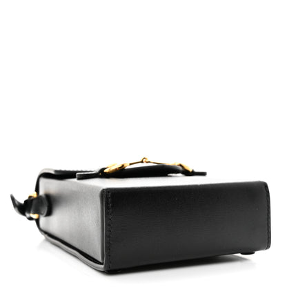 Gucci Boarded Plutone Calfskin Mini Horsebit 1955 Crossbody Bag Black 4 of 11
