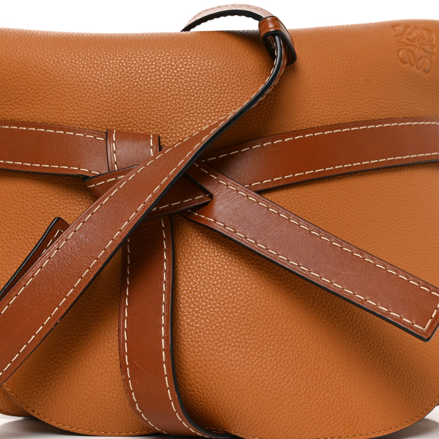 Loewe Grained Calfskin Large Gate Crossbody Bag Caramel Pecan 6 of 8