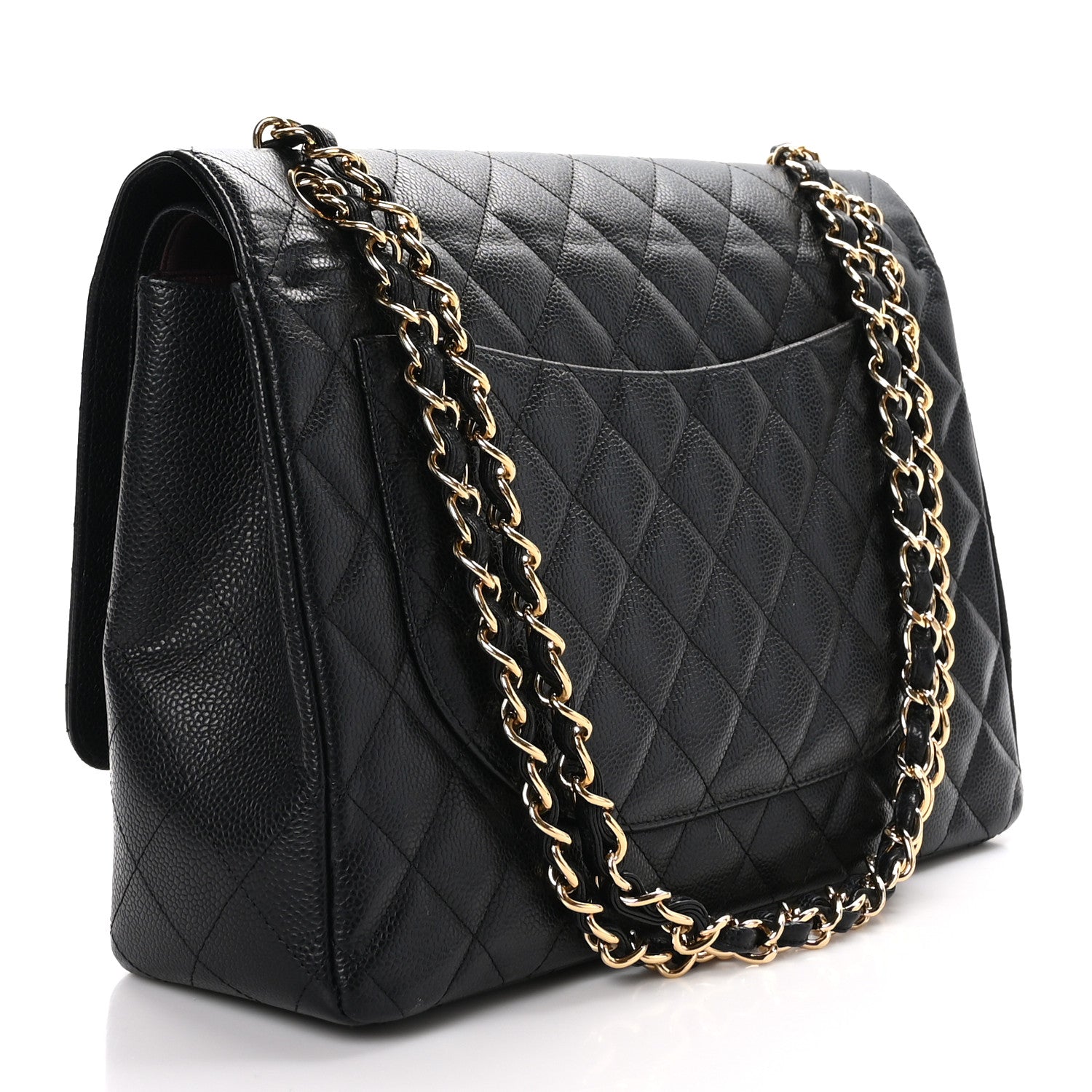 Chanel Caviar Quilted Maxi Double Flap Black 3 of 9