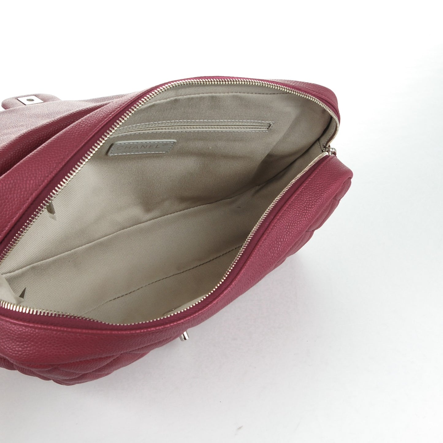 Caviar Quilted Jumbo Easy Flap Dark Pink