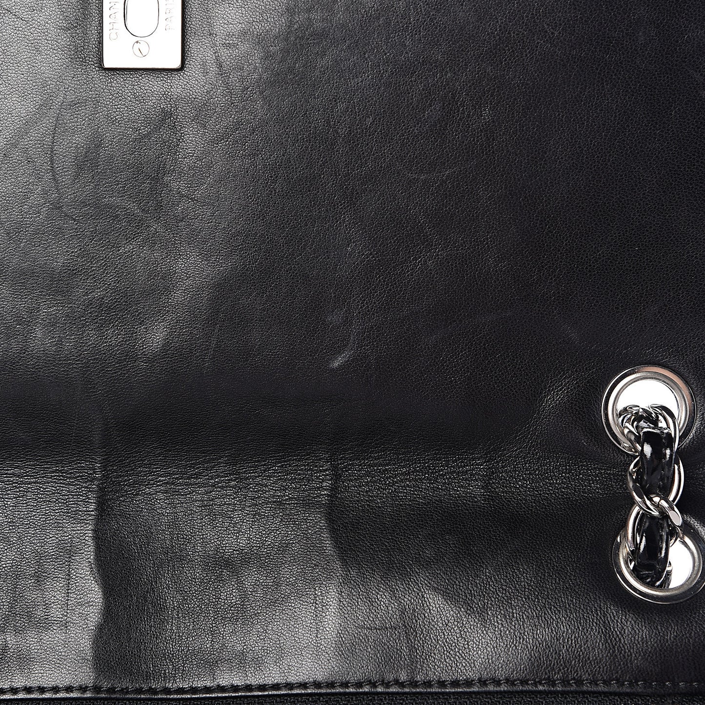 Vinyl Quilted In the Business Flap Bag Black