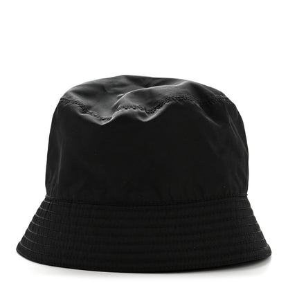 Prada Re-Nylon Metal Triangle Logo Womens Bucket Hat XL Black 1 of 11