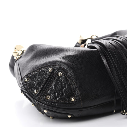 Gucci Calfskin Medium Indy Top Handle Hobo Black 6 of 10