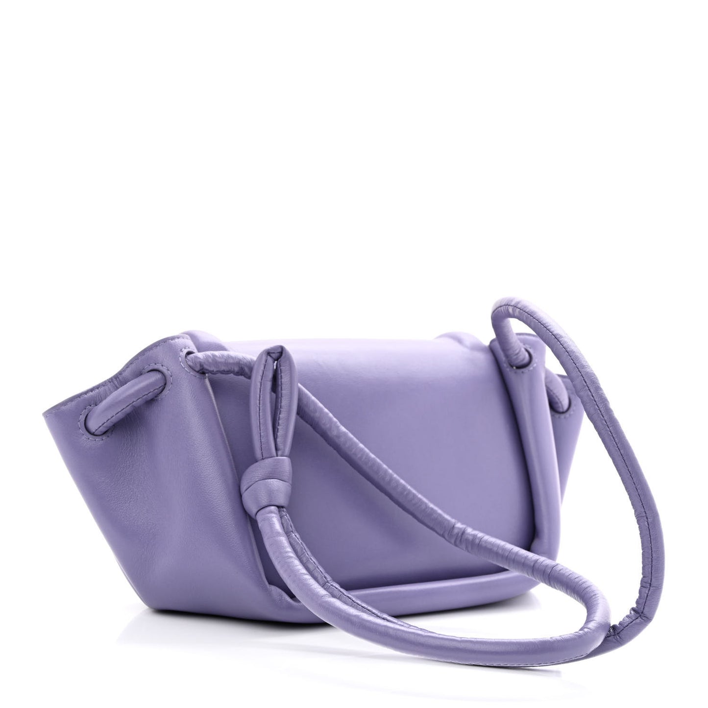 Lambskin Small Beak Triangle Flap Shoulder Bag Lavender