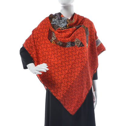 Hermes Cashmere Silk A Cheval Sur Mon Carre Shawl 140 2 of 5