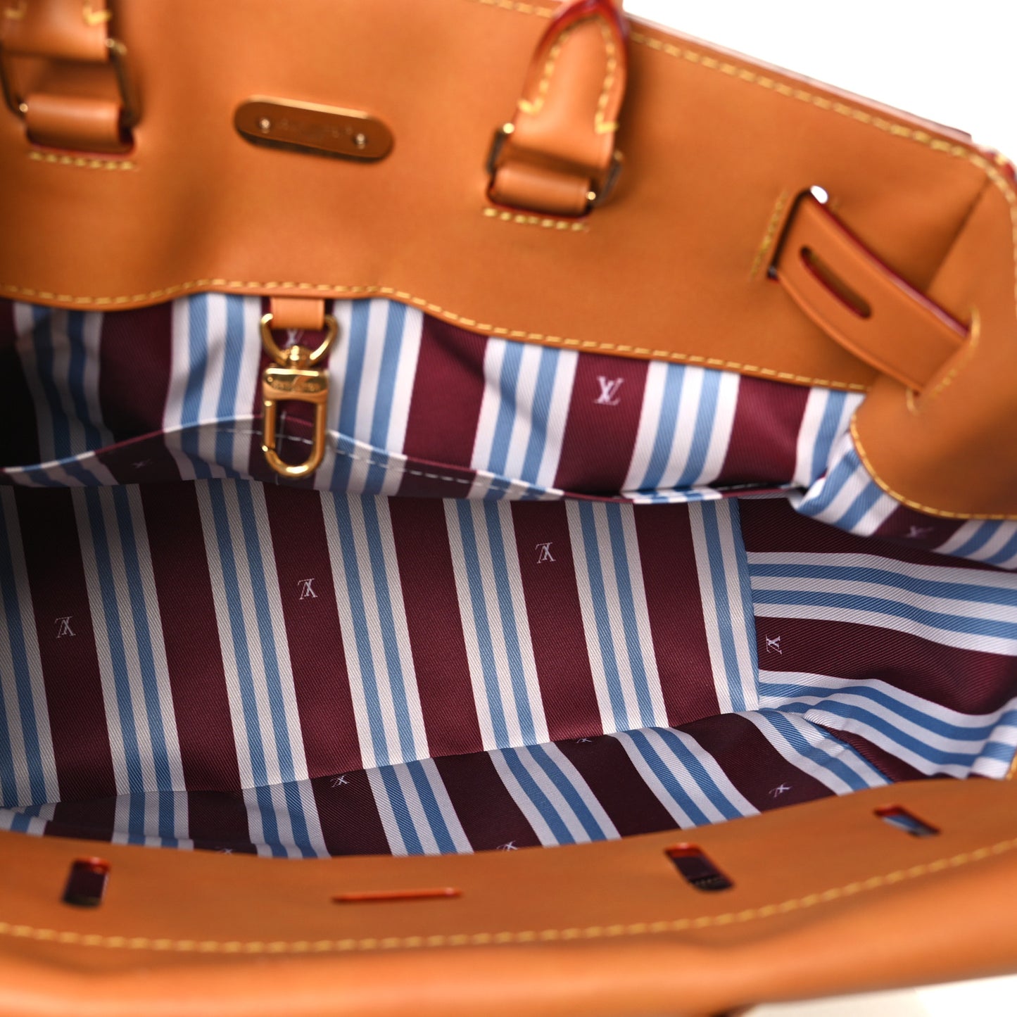 Calfskin Woven Embossed Monogram Steamer 30 Off White