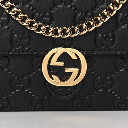 Gucci Guccissima Icon Chain Wallet Black 9 of 10