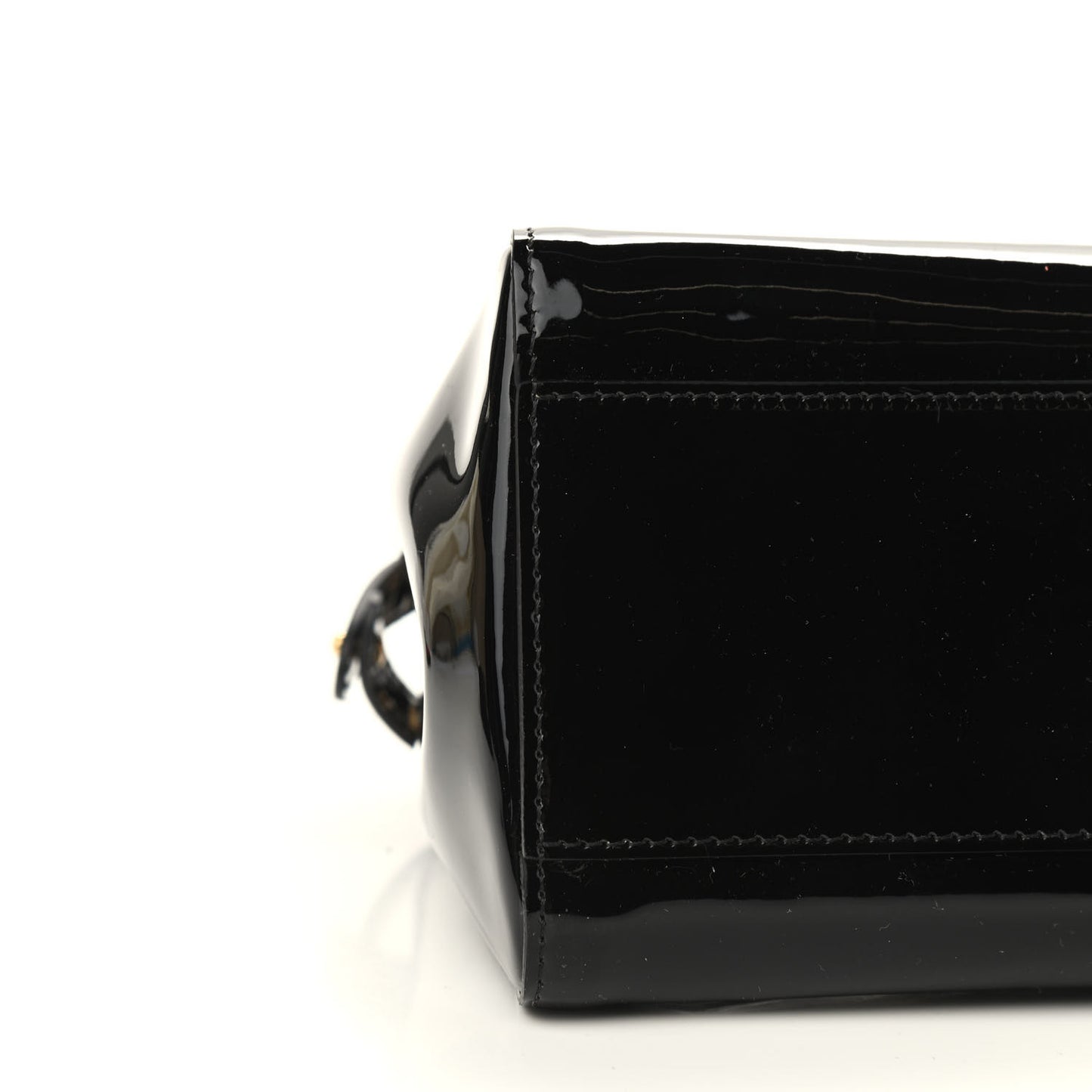 Vitello Vernice Mou Mini Peekaboo Iconic Satchel Black