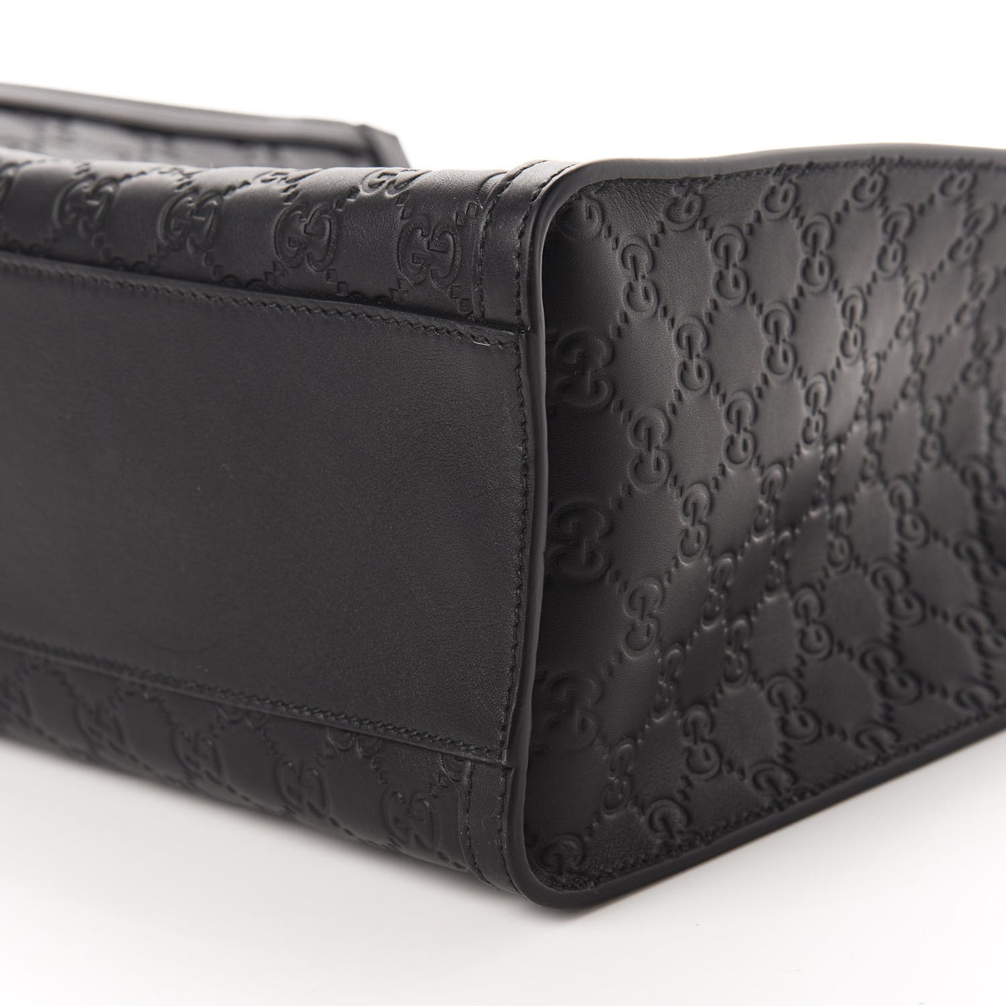 Guccissima Medium Padlock Tote Black