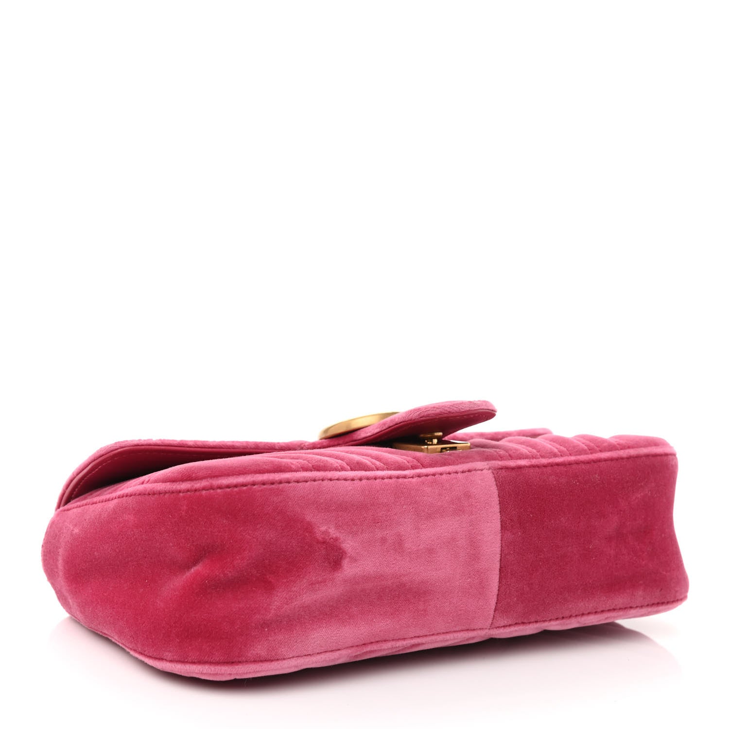 Gucci Velvet Matelasse Small GG Marmont Shoulder Bag Light Raspberry Rose 4 of 10