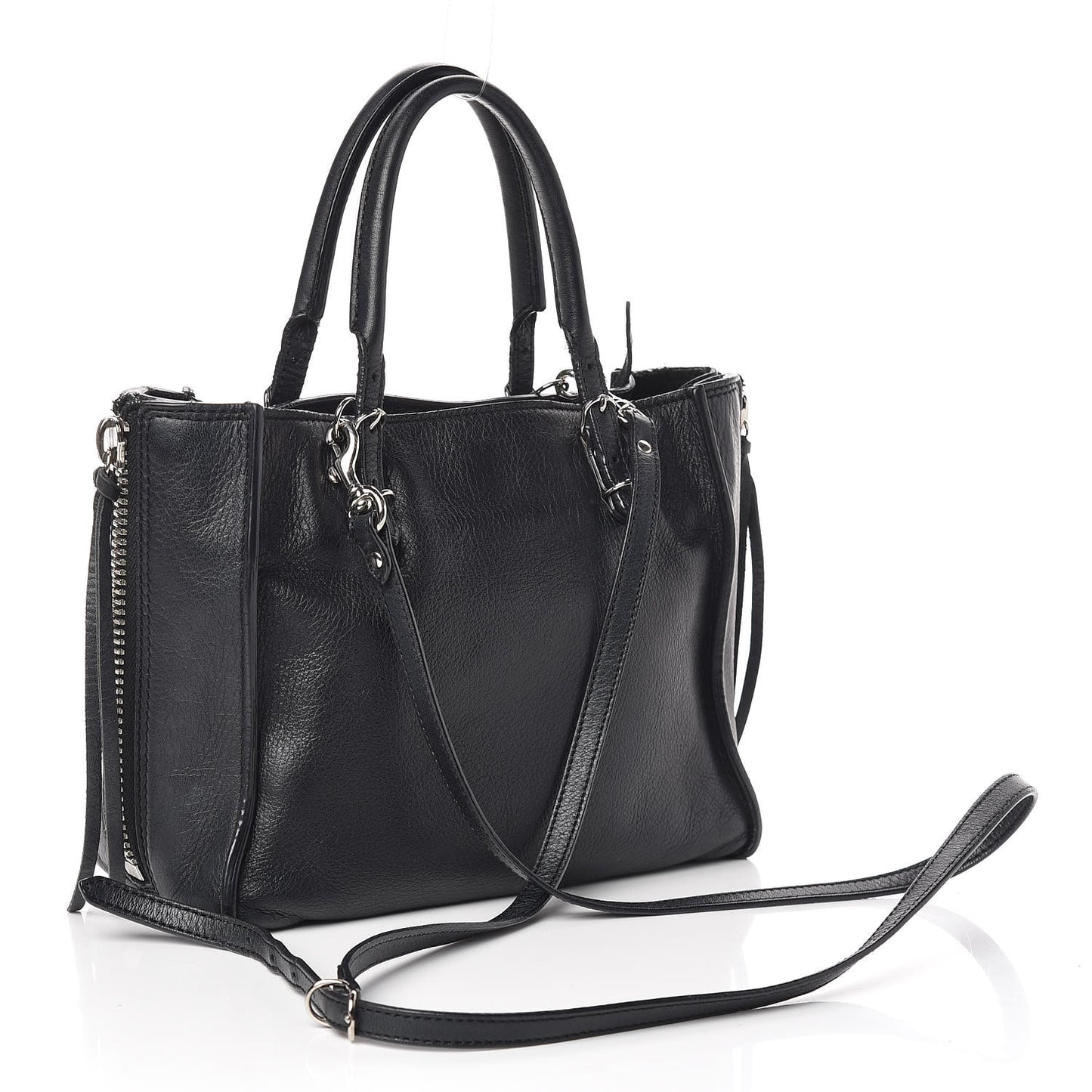 Calfskin Papier Mini A4 Tote Black