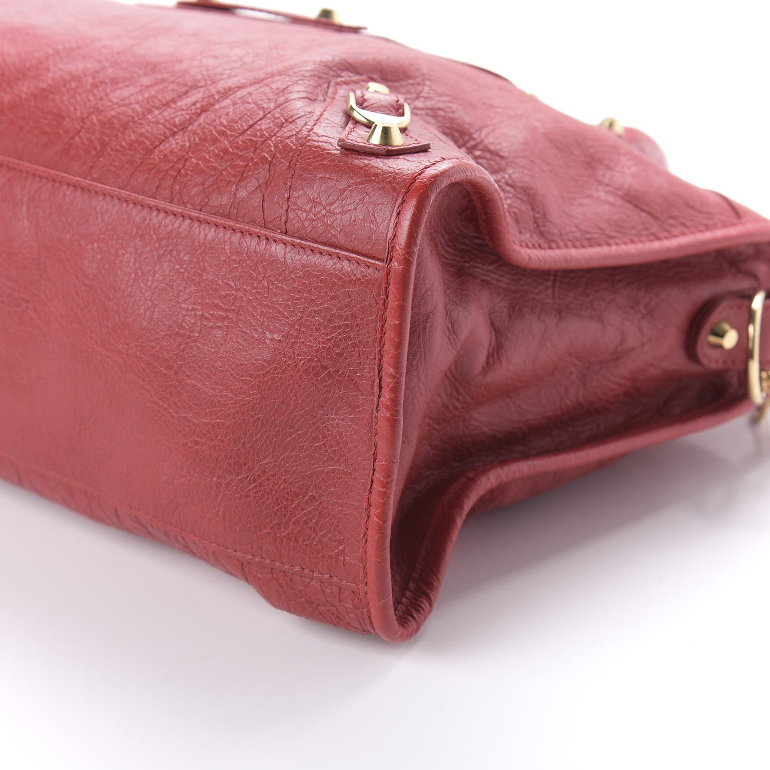Balenciaga Agneau Classic Gold Hardware City Rouge Groseille 7 of 9
