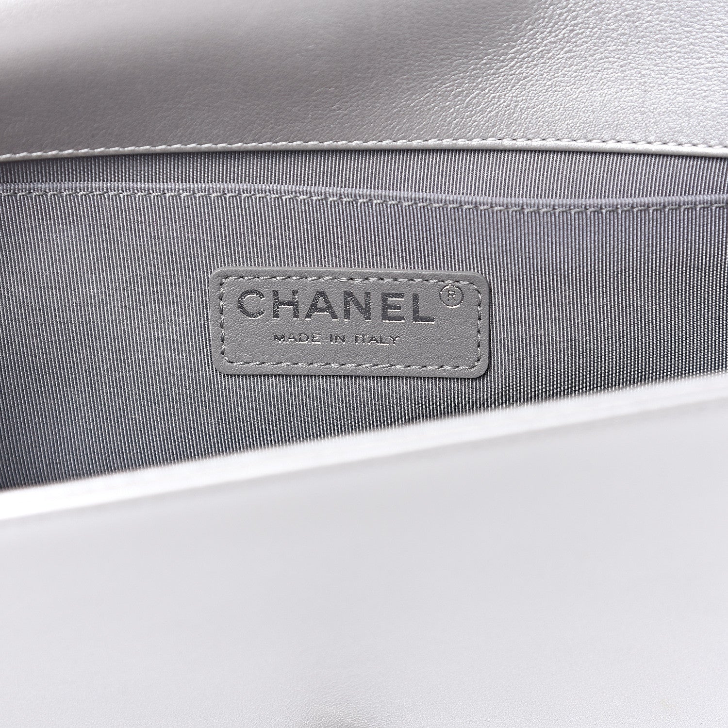 Chanel Metallic Calfskin Quilted Medium Boy Flap Silver 5 of 16