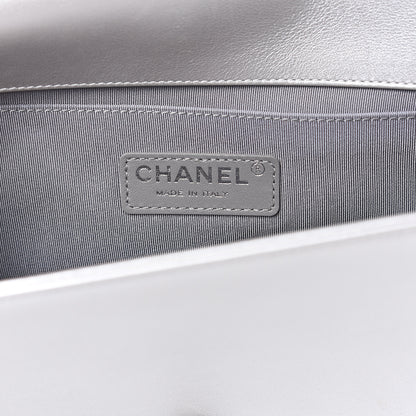 Chanel Metallic Calfskin Quilted Medium Boy Flap Silver 5 of 16