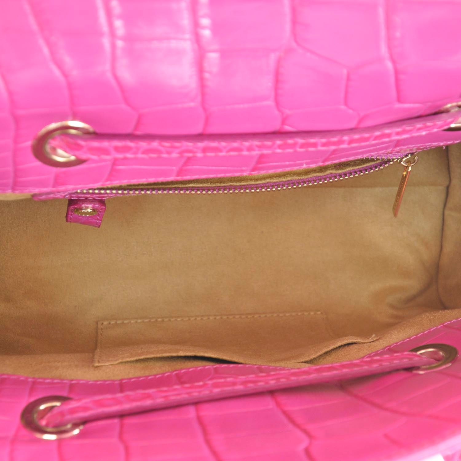 Jimmy Choo Crocodile Embossed Rosalie Fuchsia 8 of 10