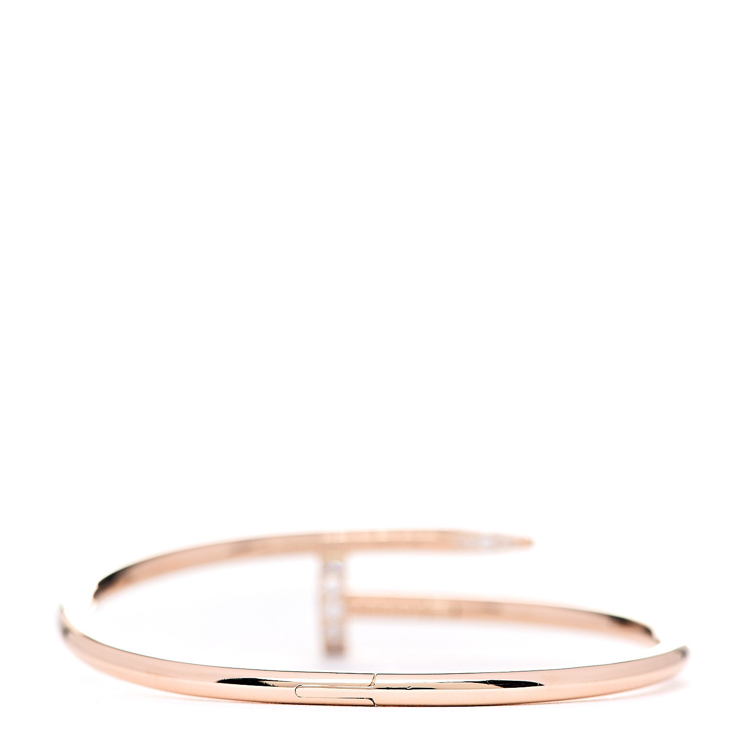 Cartier 18K Pink Gold Diamond Juste Un Clou Bracelet 17 2 of 3