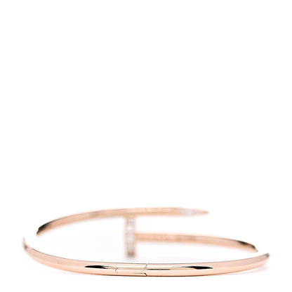 Cartier 18K Pink Gold Diamond Juste Un Clou Bracelet 17 2 of 3