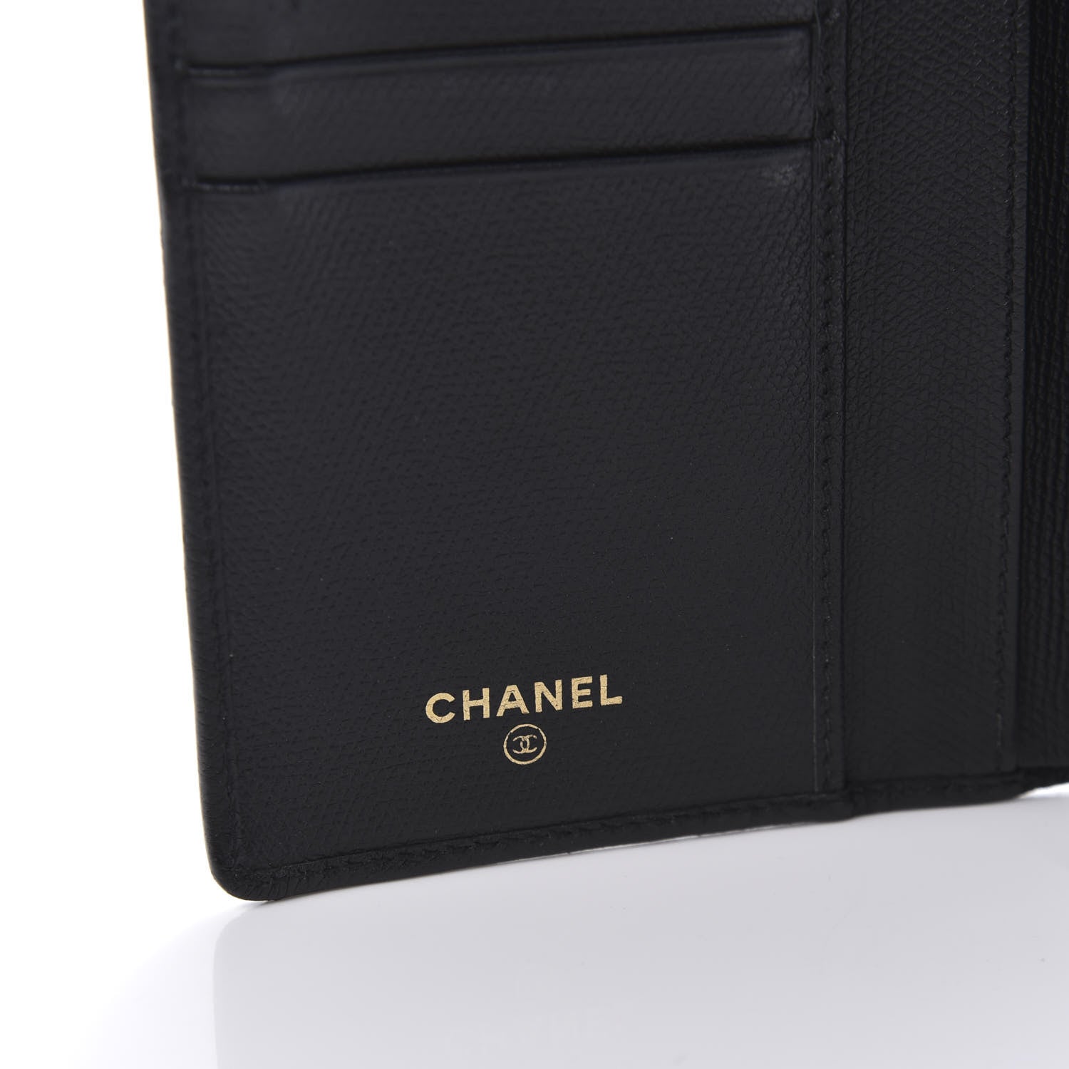 Chanel Grained Calfskin CC Button Yen Wallet Black 8 of 10