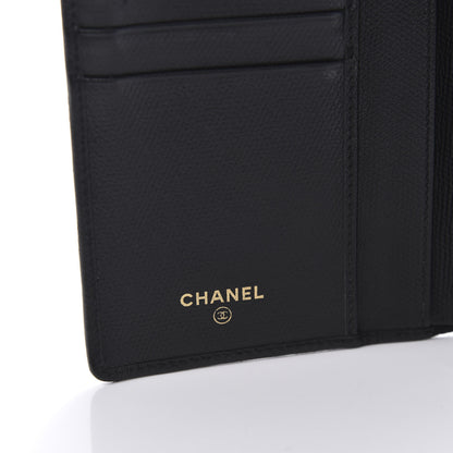 Chanel Grained Calfskin CC Button Yen Wallet Black 8 of 10