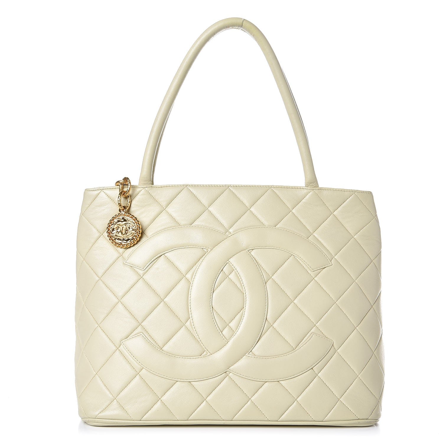 Chanel Lambskin Quilted Medallion Tote Light Beige 1 of 13
