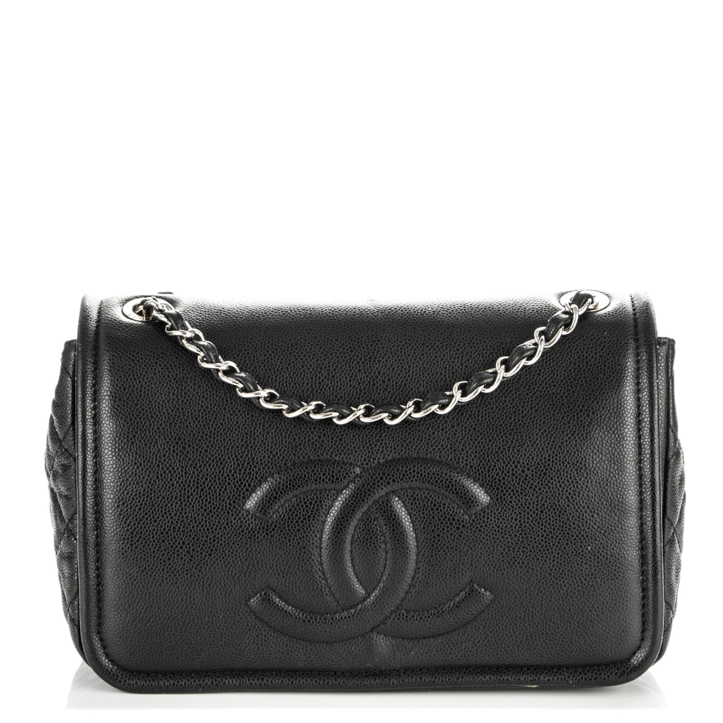 Caviar Timeless Large Flap Bag Black