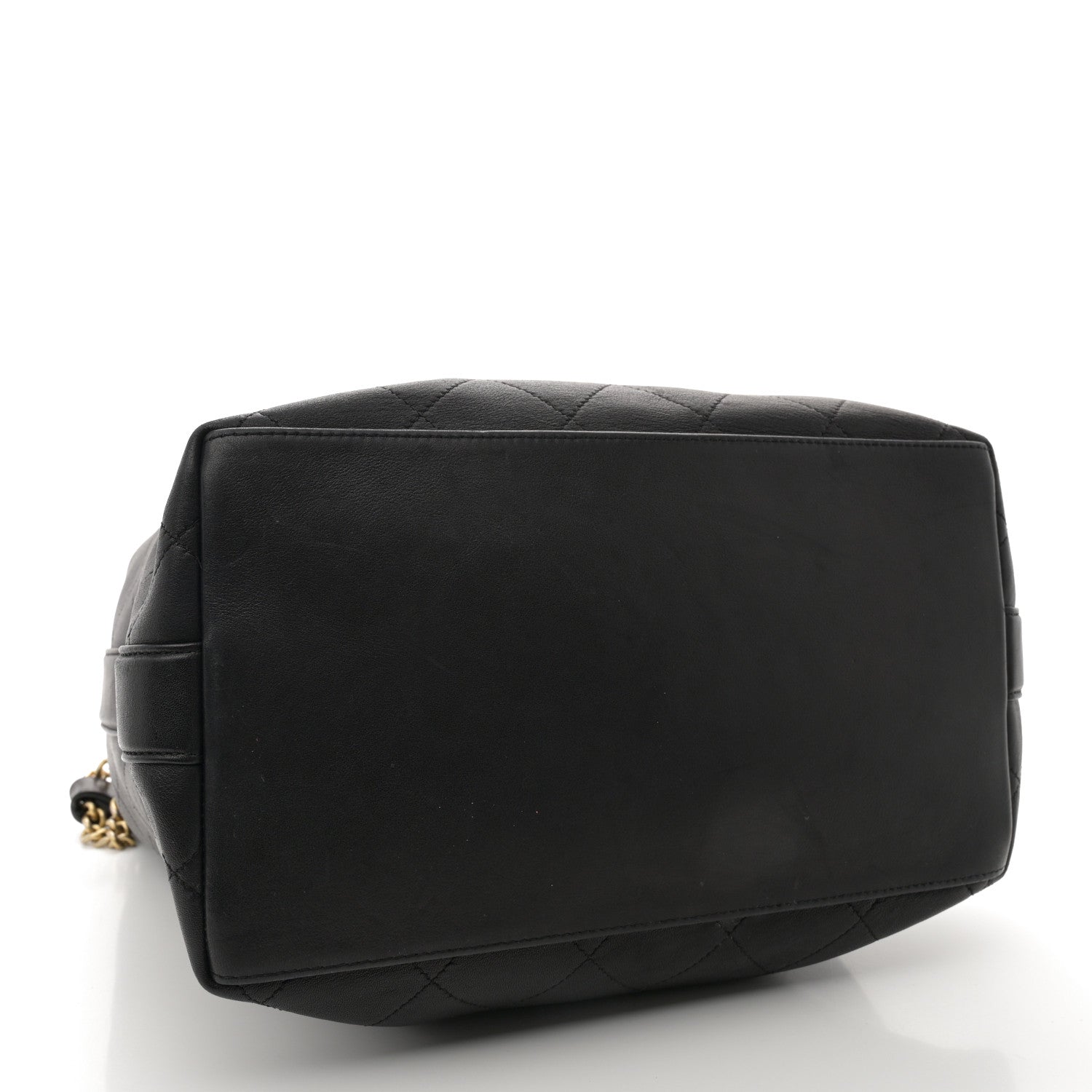 Chanel Calfskin Quilted Small On My Shoulder Drawstring Bag Black 4 of 11