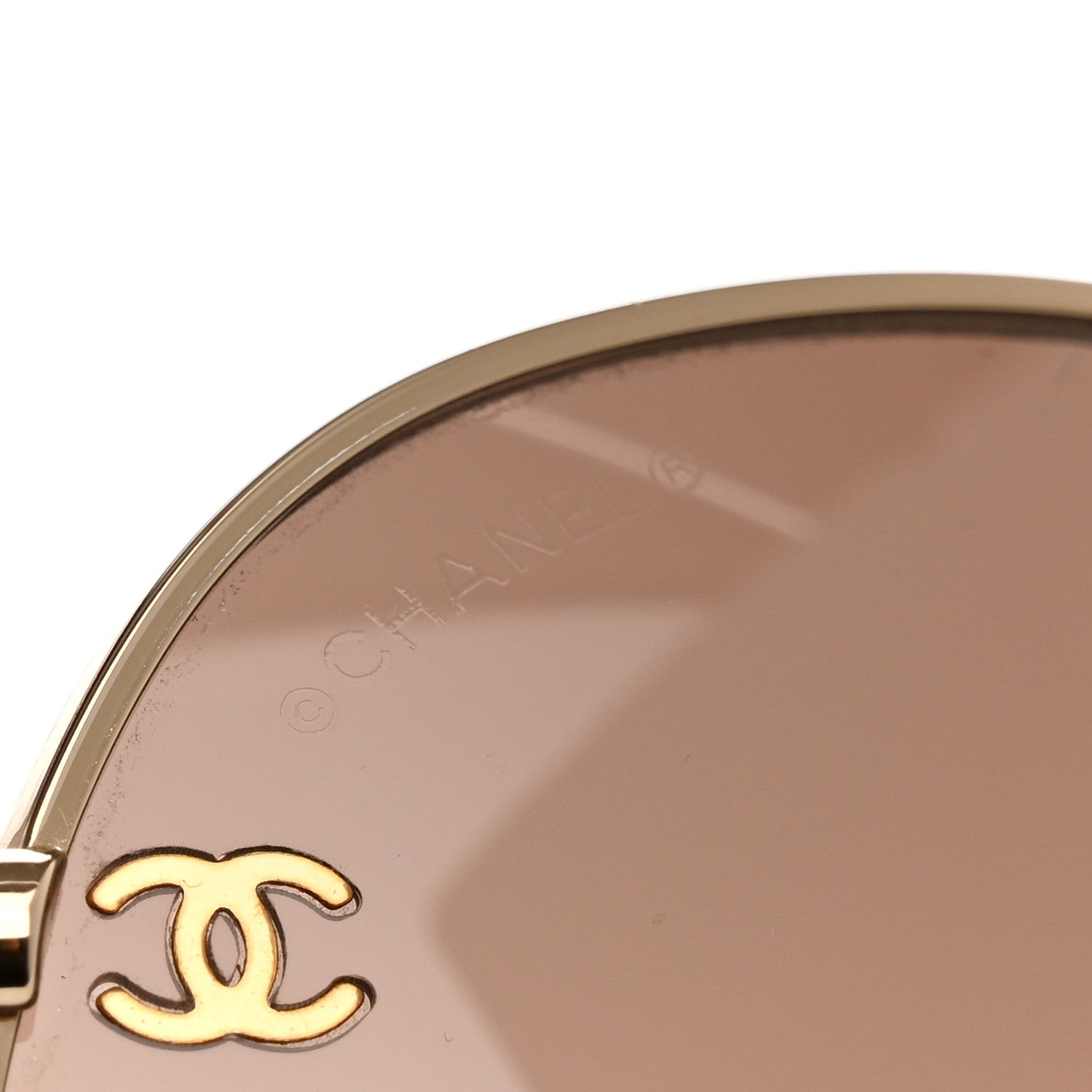Chanel Metal CC Aviator Sunglasses 4193 Gold Havana 7 of 8