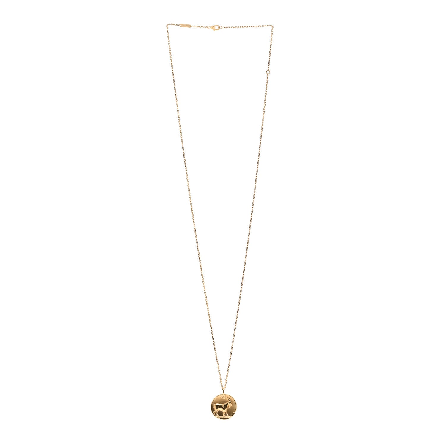 Van Cleef & Arpels 18K Yellow Gold Zodiac Capricorn Pendant Necklace 3 of 5