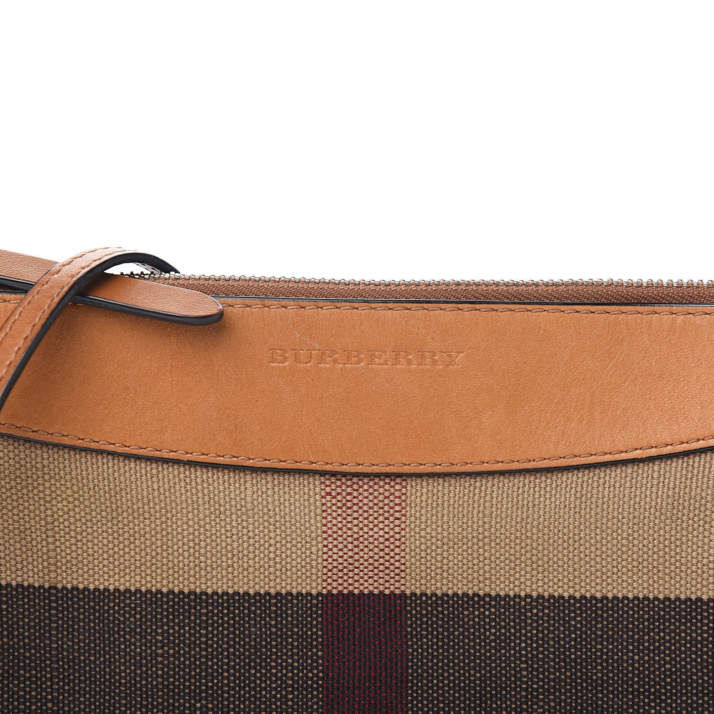 Mega Check Peyton Crossbody Clutch Bag Saddle Brown