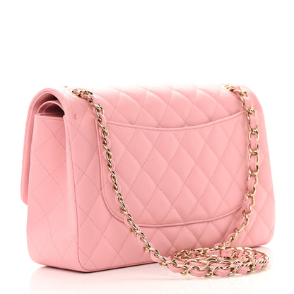 Chanel Caviar Quilted Jumbo Double Flap Pink 3 of 12