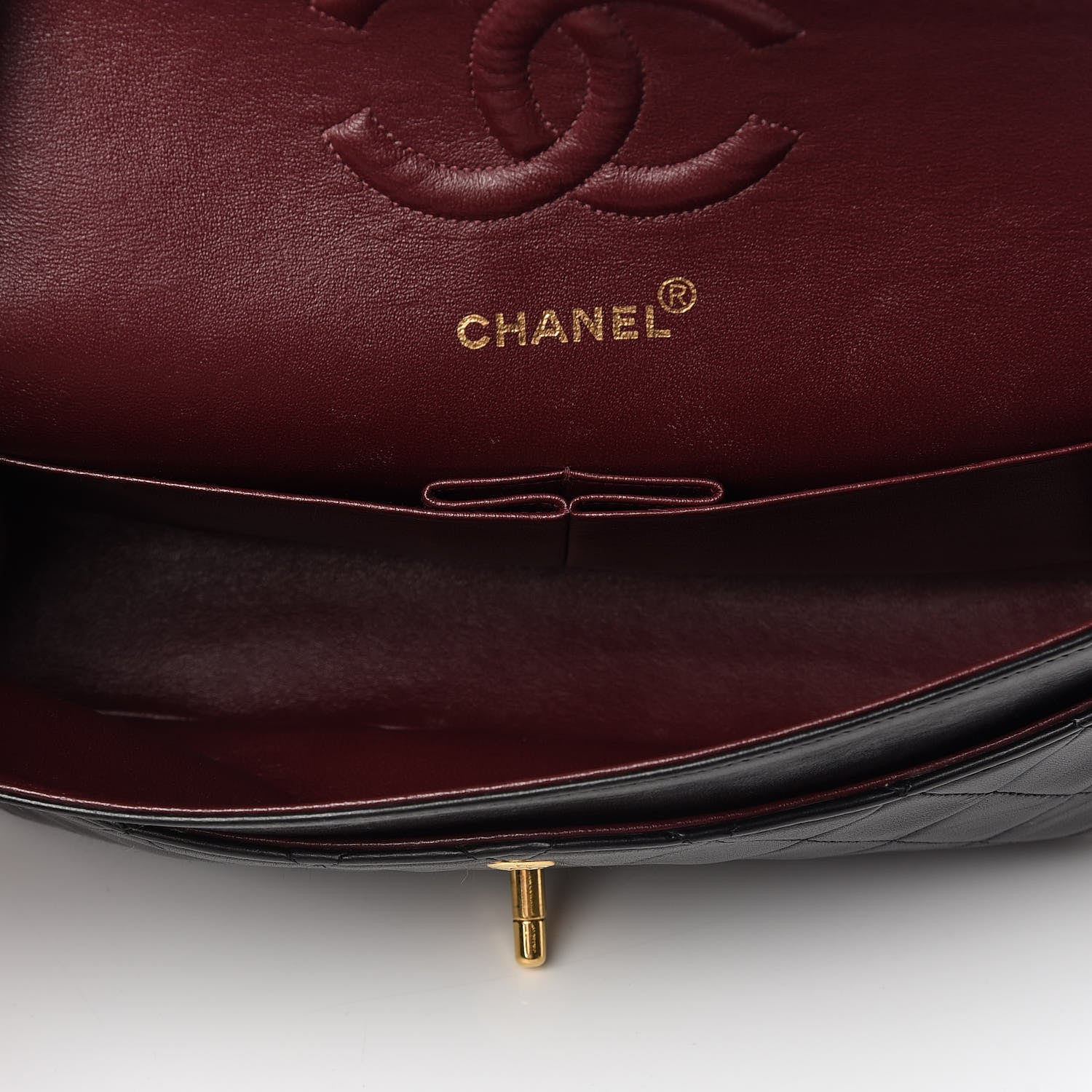 Chanel Lambskin Quilted Medium Double Flap Black 6 of 13