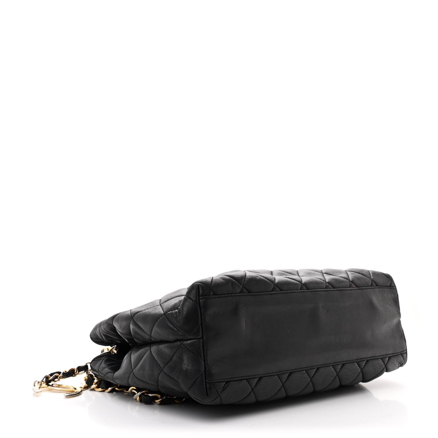Chanel Lambskin Quilted Medium New Bubble North South Tote Black 4 of 12