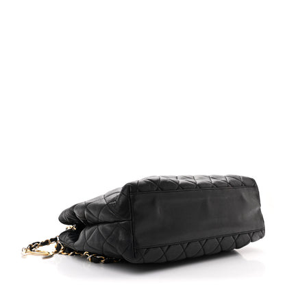Chanel Lambskin Quilted Medium New Bubble North South Tote Black 4 of 12