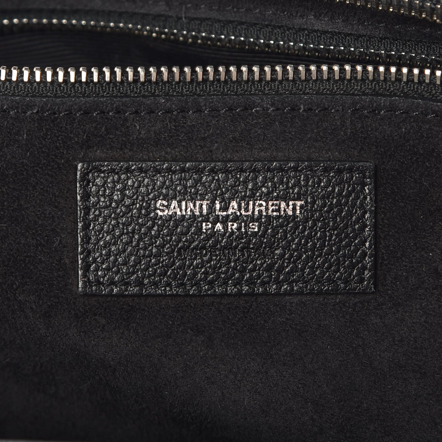 Grained Calfskin Small Cabas Rive Gauche Black