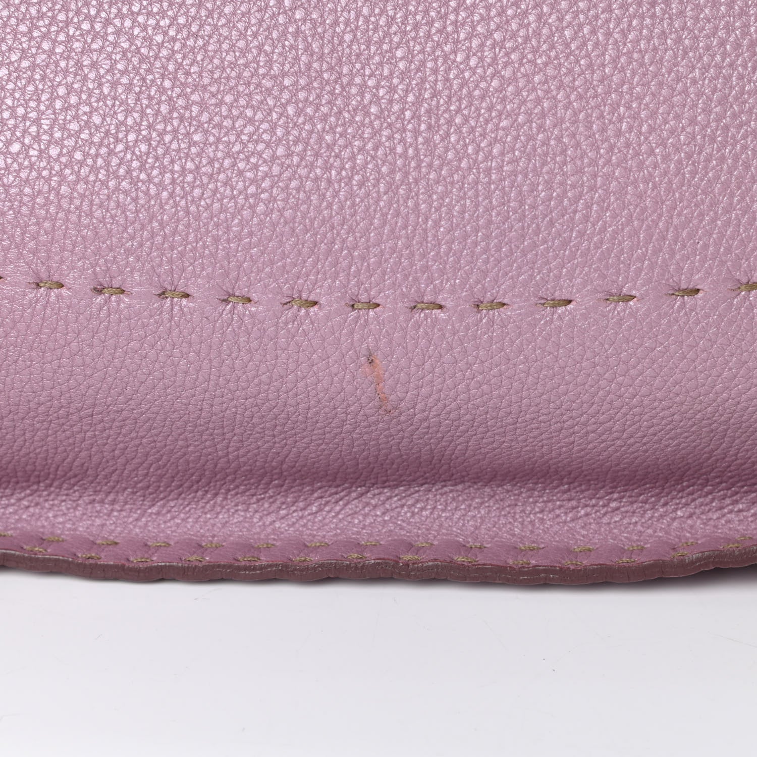 Fendi Metallic Calfskin Romano Selleria Hobo Light Purple 18 of 20