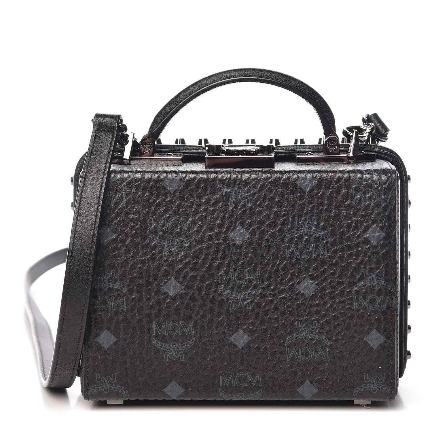MCM Visetos Small Berlin Crossbody Black 1 of 10