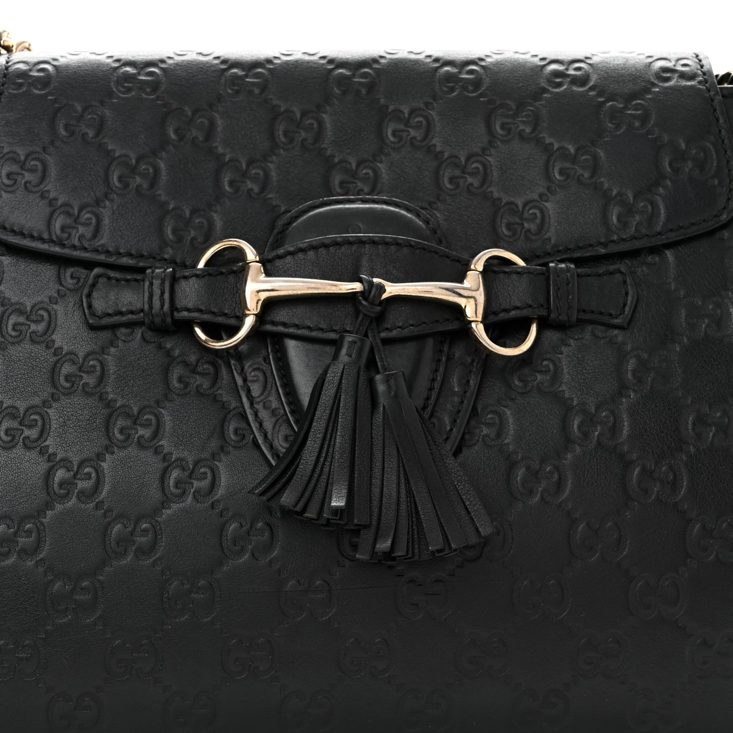 Guccissima Large Emily Chain Shoulder Bag Black