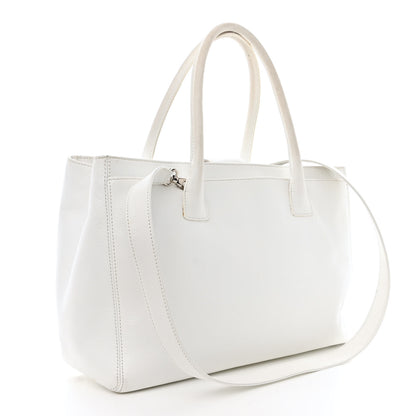 Chanel Calfskin Cerf Executive Shopper Tote White 3 of 23
