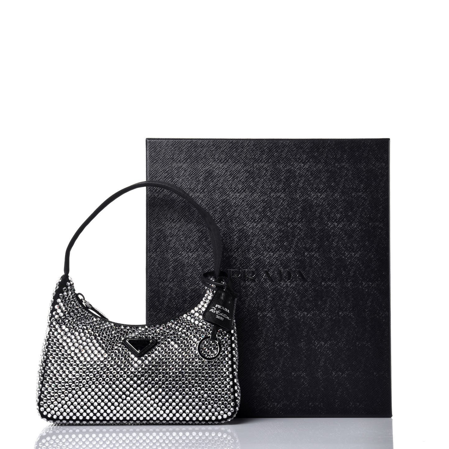 Satin Crystal Mini Re-Edition 2000 Bag Cristal