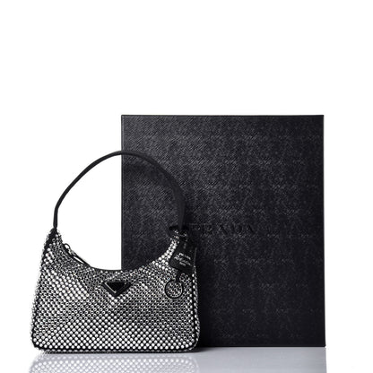 Prada Satin Crystal Mini Re-Edition 2000 Bag Cristal 9 of 9