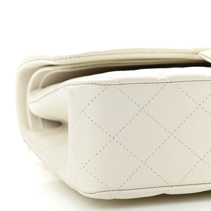 Chanel Caviar Quilted Medium Double Flap White 5 of 11